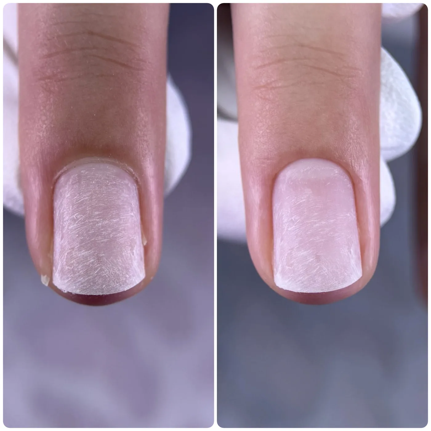 Russian combi manicure before and after example